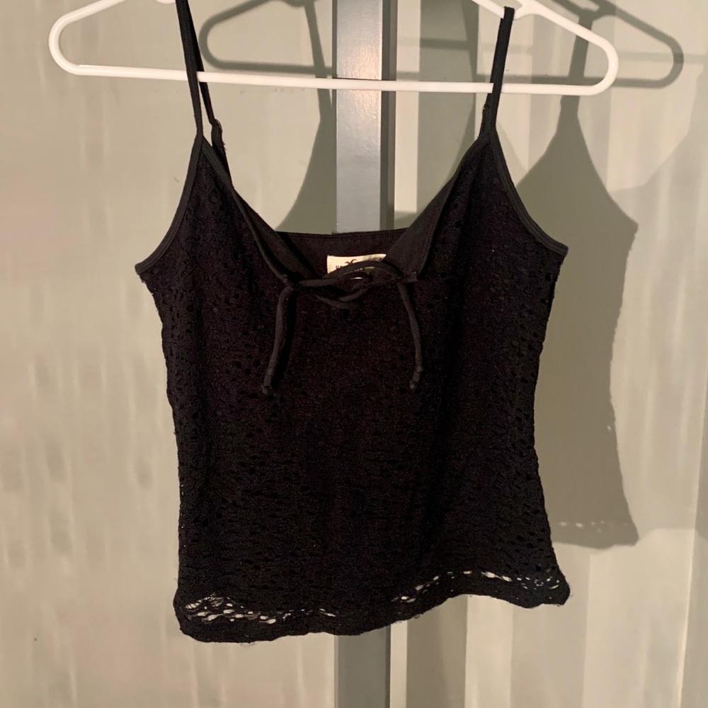 Black lace tank top